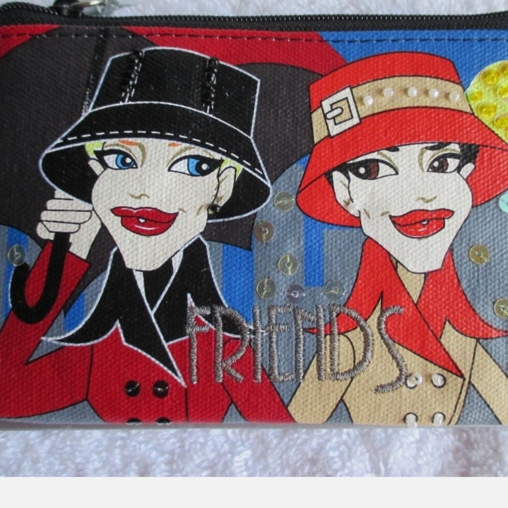 EUC Awesome Rolfs Genuine Leather wallet/card holder  "Friends"!! Like new!